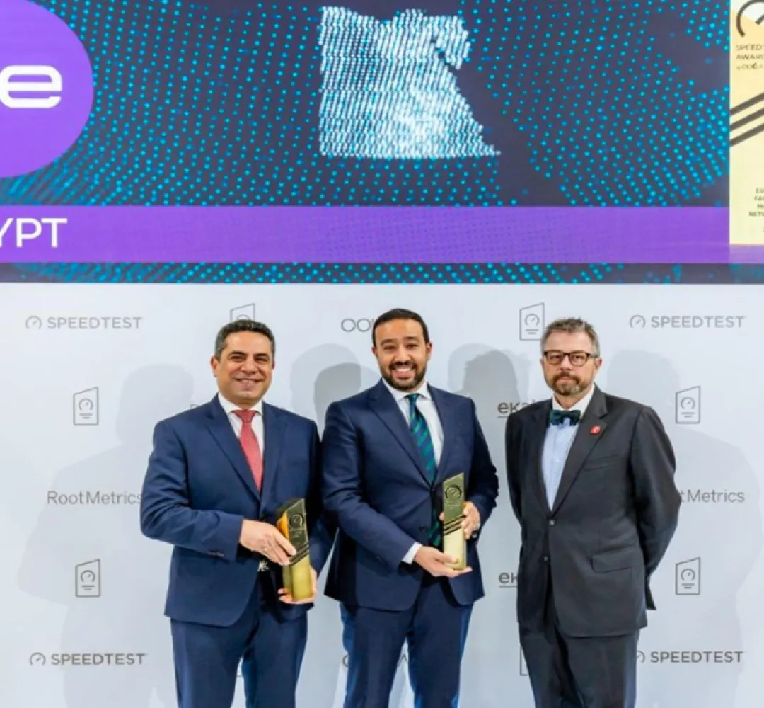 WE تحصد جائزتى "أسرع شبكة محمول فى مصر" و"أسرع إنترنت أرضى فى شمال إفريقيا" من أوكلا العالمية